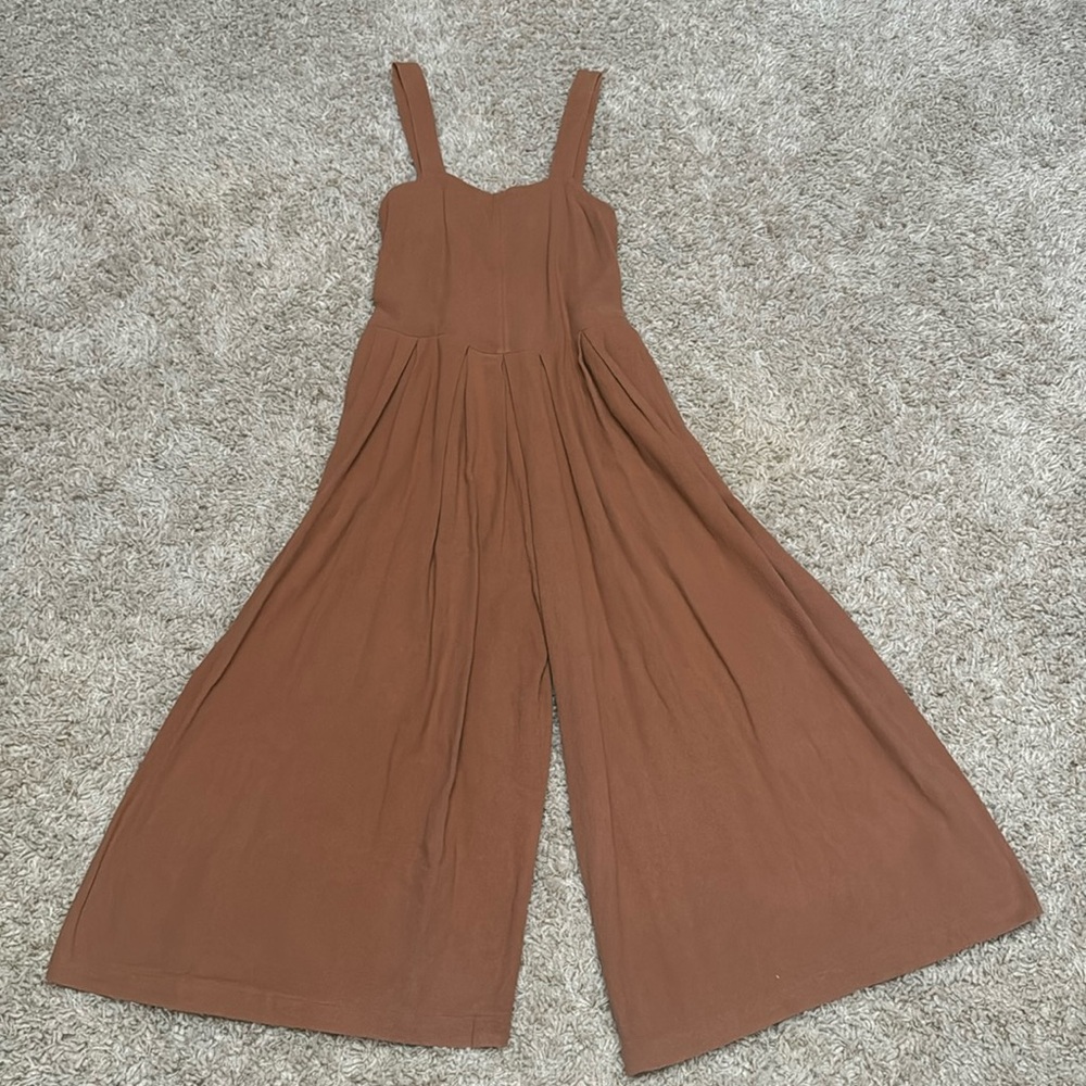 Free People Light Burnt Orange Overalls. Ankle length. Size XS